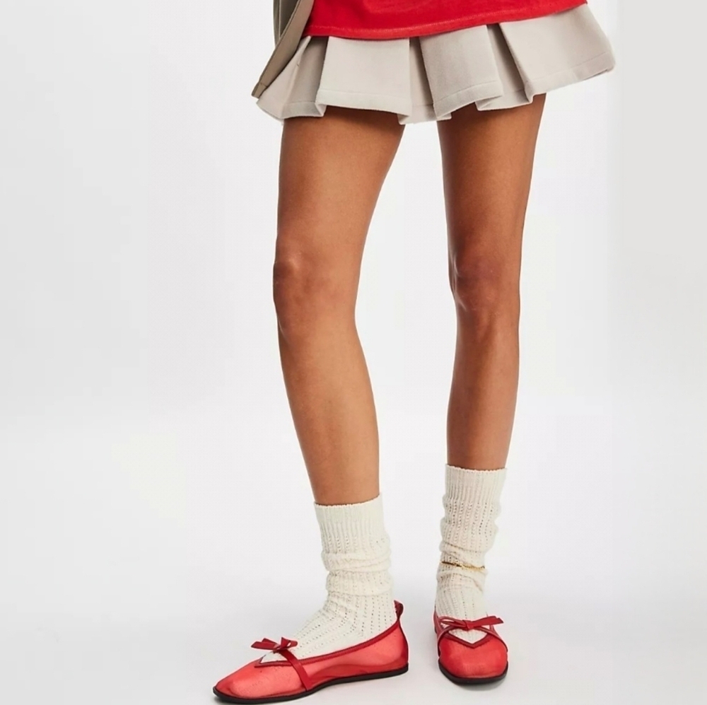 Free People Mesh Mania Bow Flats